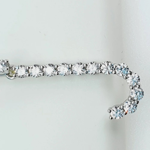 "925 Sterling Silver Cubic Zirconia Initial Pendant, UU1P6A6176 - Picture 3 of 10